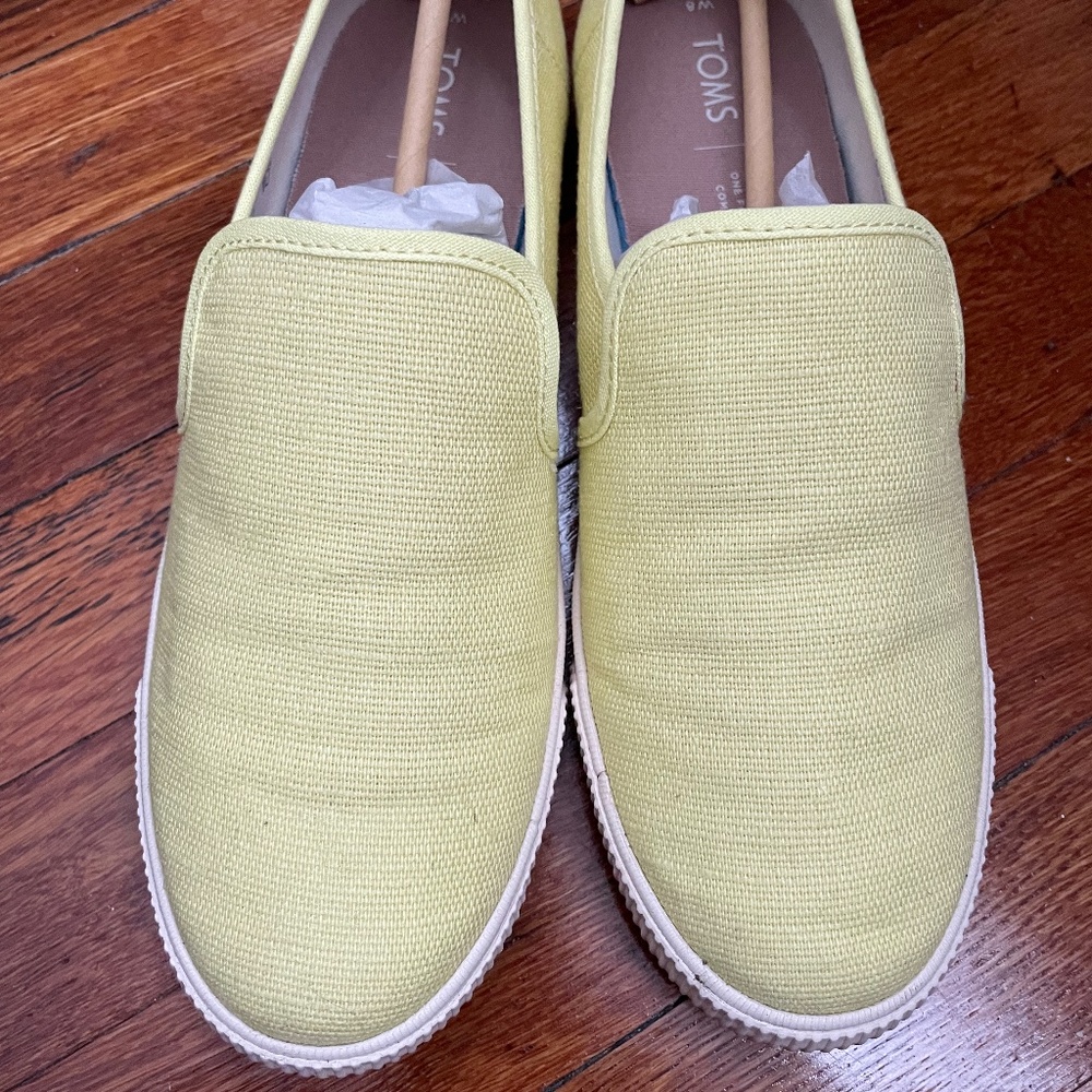 Tom’s Ladies’ Yellow Slip-on Canvas Shoes